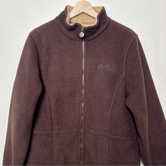 Outback Trading Medium Sherpa Brown Full Zip Womens Jacket - Picture 2 of 14